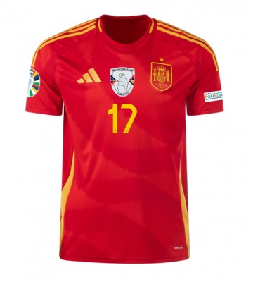 Spanien Nico Williams #17 Hjemmebanetrøje EM 2024 Kortærmet